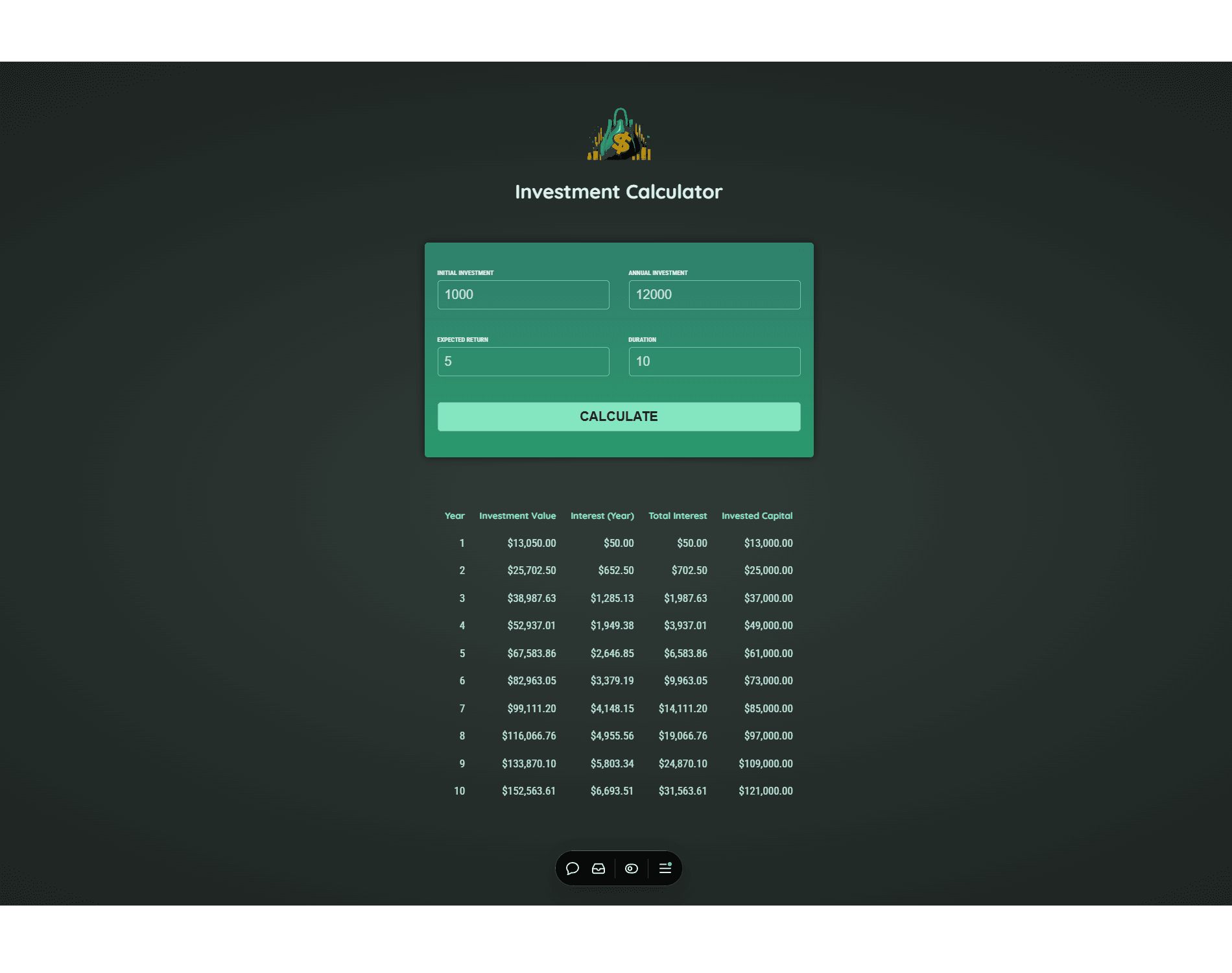 Investment Calculator picture